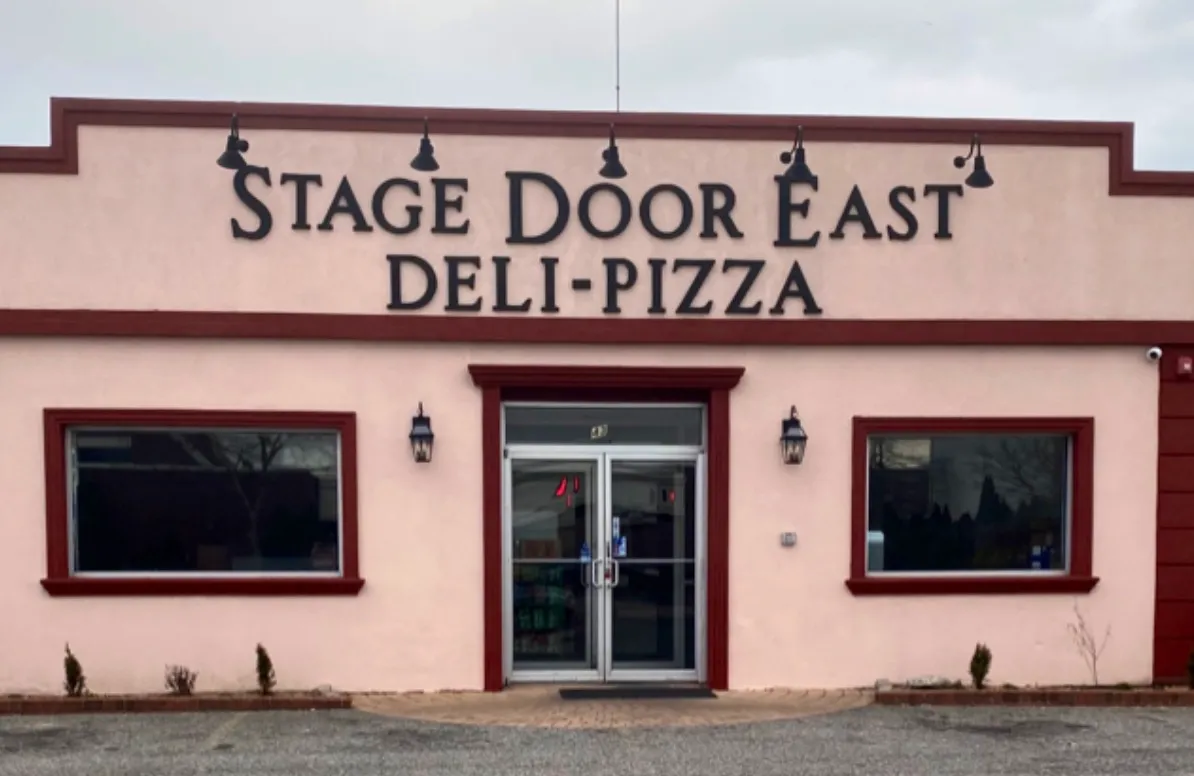 Stage Door East Deli and Pizza storefront at 43 Milbar Boulevard