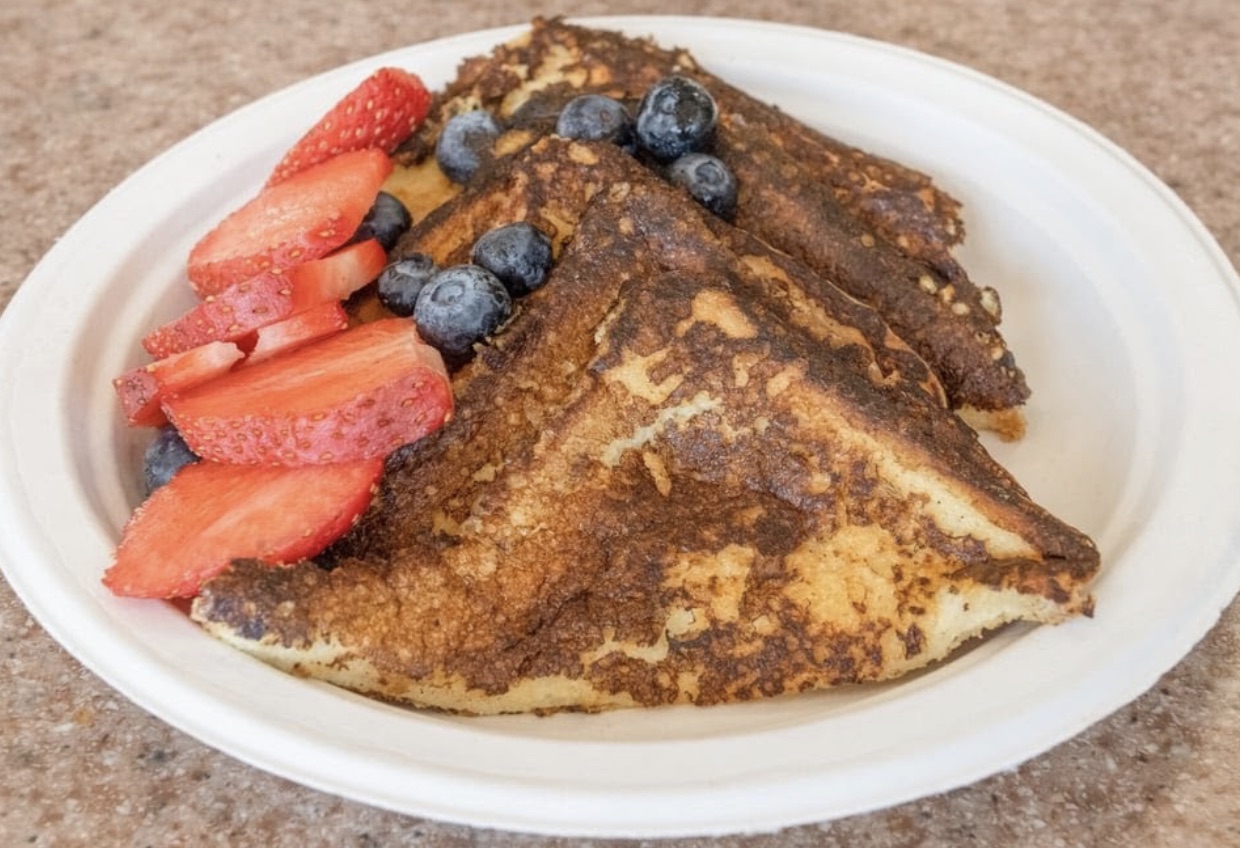 French toast with berries from Stage Door East Deli